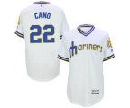 Seattle Mariners #22 Robinson Cano Majestic White Flexbase Authentic Collection Cooperstown Player Jersey