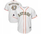 Houston Astros #43 Lance McCullers Replica White 2018 Gold Program Cool Base MLB Jersey