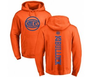 New York Knicks #25 Reggie Bullock Orange One Color Backer Pullover Hoodie