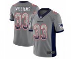 New England Patriots #33 Joejuan Williams Limited Gray Rush Drift Fashion Football Jersey