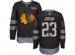 Chicago Blackhawks #23 Michael Jordan Authentic Black 1917-2017 100th Anniversary NHL Jersey