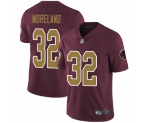Washington Redskins #32 Jimmy Moreland Burgundy Red Gold Number Alternate 80TH Anniversary Vapor Untouchable Limited Player Football Jersey
