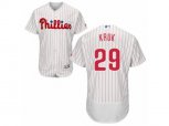 Philadelphia Phillies #29 John Kruk White Red Strip Flexbase Authentic Collection MLB Jersey