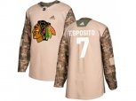 Chicago Blackhawks #7 Tony Esposito Camo Authentic 2017 Veterans Day Stitched NHL Jersey