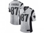 New England Patriots #87 Rob Gronkowski Gray Stitched NFL Limited Gridiron Gray II Jersey