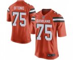 Cleveland Browns #75 Joel Bitonio Game Orange Alternate Football Jersey
