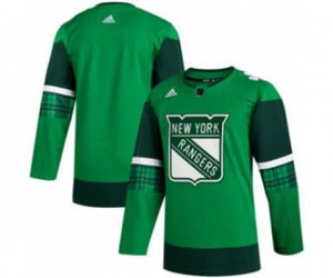 New York Rangers Blank 2020 St. Patrick\'s Day Stitched Hockey Jersey Green