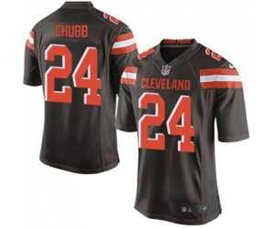 Cleveland Browns #24 Nick Chubb Game Brown Team Color Football Jersey