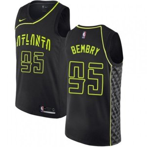 Atlanta Hawks #95 DeAndre\' Bembry Authentic Black NBA Jersey - City Edition