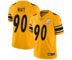 Pittsburgh Steelers #90 T. J. Watt Limited Gold Inverted Legend Football Jersey