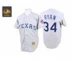 Texas Rangers #34 Nolan Ryan Authentic Grey Throwback Baseball Jersey