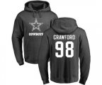 Dallas Cowboys #98 Tyrone Crawford Ash One Color Pullover Hoodie