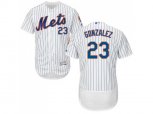 New York Mets #23 Adrian Gonzalez White(Blue Strip) Flexbase Authentic Collection Stitched MLB Jersey