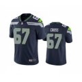 Seattle Seahawks #67 Charles Cross Navy Vapor Untouchable Limited Stitched Jersey