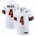 Cleveland Browns #4 Anthony Walker Jr. Nike 2021 White Retro 1946 75th Anniversary Jersey