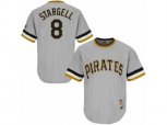 Pittsburgh Pirates #8 Willie Stargell Authentic Grey Cooperstown Throwback MLB Jersey