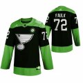 St. Louis Blues #72 Justin Faulk Adidas Green Hockey Fight nCoV Limited NHL Jersey