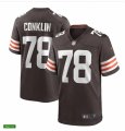 Cleveland Browns #78 Jack Conklin Nike Brown Home Vapor Limited Jersey