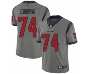 Houston Texans #74 Max Scharping Limited Gray Inverted Legend Football Jersey