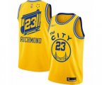 Golden State Warriors #23 Mitch Richmond Authentic Gold Hardwood Classics Basketball Jersey - The City Classic Edition