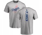 Los Angeles Dodgers #74 Kenley Jansen Ash Backer T-Shirt