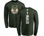 Milwaukee Bucks #7 Thon Maker Green Backer Long Sleeve T-Shirt