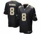 New Orleans Saints #8 Archie Manning Game Black Team Color Football Jersey
