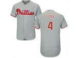 Philadelphia Phillies #4 Jimmy Foxx Grey Flexbase Authentic Collection MLB Jersey