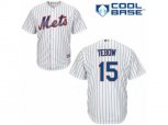 New York Mets #15 Tim Tebow Replica White Home Cool Base MLB Jersey