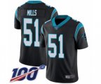 Carolina Panthers #51 Sam Mills Black Team Color Vapor Untouchable Limited Player 100th Season Football Jersey