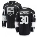 Los Angeles Kings #30 Rogie Vachon Authentic Black Home Fanatics Branded Breakaway NHL Jersey