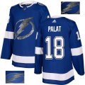 Tampa Bay Lightning #18 Ondrej Palat Authentic Royal Blue Fashion Gold NHL Jersey