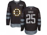 Adidas Boston Bruins #25 Brandon Carlo Black 1917-2017 100th Anniversary Stitched NHL Jersey