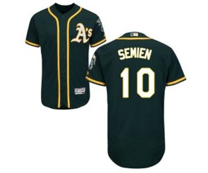 Oakland Athletics #10 Marcus Semien Green Alternate Flex Base Authentic Collection Baseball Jersey