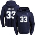 Dallas Cowboys #33 Chidobe Awuzie Navy Blue Name & Number Pullover Hoodie