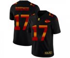 Kansas City Chiefs #17 Mecole Hardman Black Red Orange Stripe Vapor Limited NFL Jersey