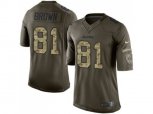 Oakland Raiders #81 Tim Brown Green Salute to Service Jerseys(Limited)