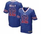 Buffalo Bills #12 Jim Kelly Elite Royal Blue Home Drift Fashion Football Jersey