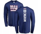 New York Giants #88 Evan Engram Royal Blue Backer Long Sleeve T-Shirt