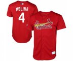 St. Louis Cardinals #4 Yadier Molina Replica Red New Cool Base Baseball Jersey