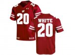 2016 Men's UA Wisconsin Badgers James White #20 College Football Jersey - Red