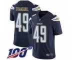 Los Angeles Chargers #49 Drue Tranquill Navy Blue Team Color Vapor Untouchable Limited Player 100th Season Football Jersey
