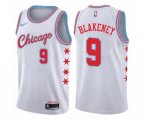 Nike Chicago Bulls #9 Antonio Blakeney Authentic White NBA Jersey - City Edition