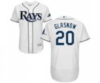 Tampa Bay Rays #20 Tyler Glasnow Home White Home Flex Base Authentic Collection Baseball Jersey