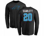 Carolina Panthers #20 Jordan Scarlett Black Name & Number Logo Long Sleeve T-Shirt