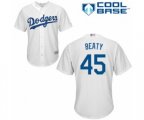 Los Angeles Dodgers Matt Beaty Replica White Home Cool Base Baseball Player Jersey
