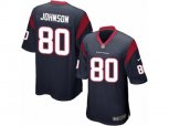 Houston Texans #80 Andre Johnson Game Navy Blue Team Color NFL Jersey