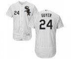 Chicago White Sox #24 Brandon Guyer White Home Flex Base Authentic Collection Baseball Jersey