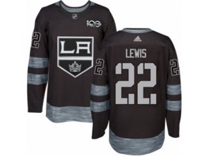 Los Angeles Kings #22 Trevor Lewis Authentic Black 1917-2017 100th Anniversary NHL Jersey
