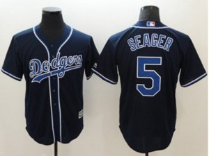 Los Angeles Dodgers #5 Corey Seager Navy Blue New Cool Base Stitched Baseball Jersey